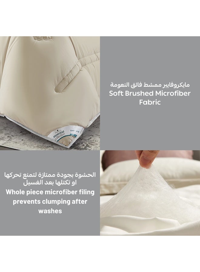 Donetella Bedding Comforter Set, King Size 240x260 cm - 6-Pcs Digital Print Quilted Bed Set, Microfiber Fabric - 1 Comforter, 1 Fitted Sheet, 2 Pillow Shams, 2 Pillowcases - Image 5